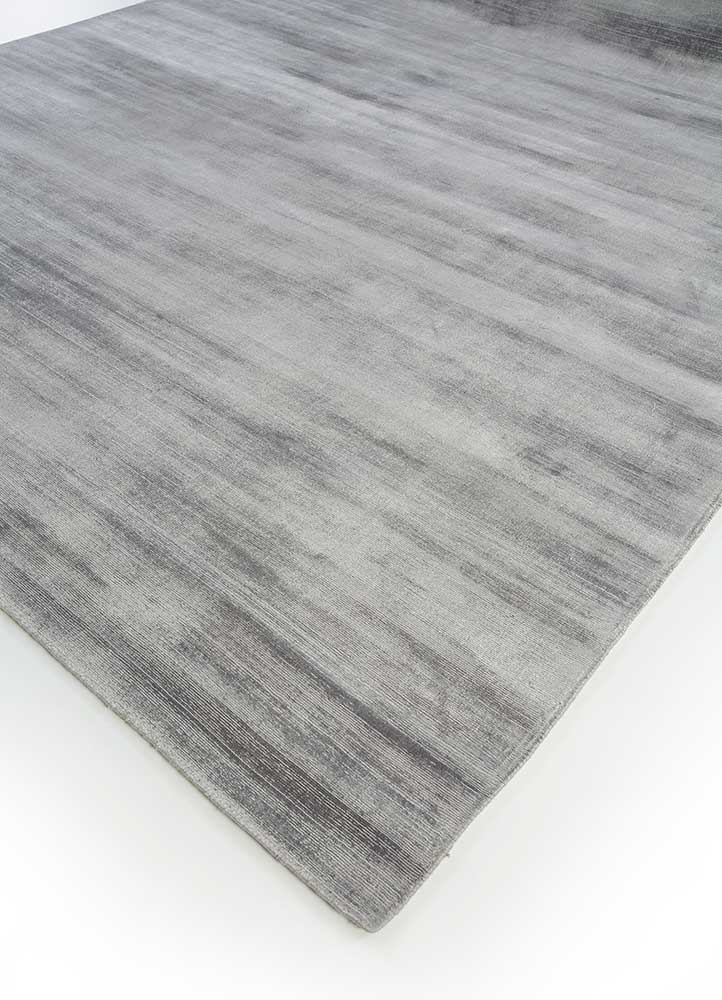 Handwoven Stone Gray Wool / Viscose Rug