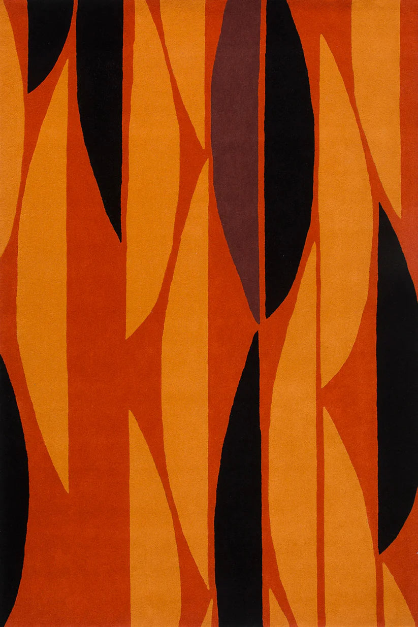 Half Life Rug Elegant Look Half Moon Carpet Orange Jewel Carpet