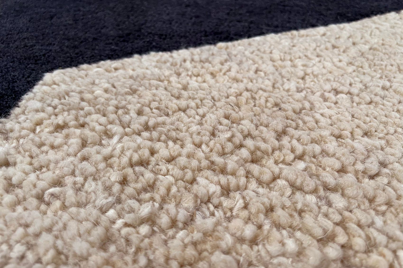 Beige Hand Tufted Wool Designer Carpet