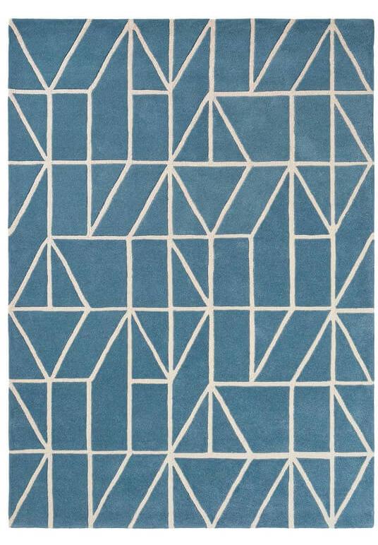 Blue Hand Tufted Rug