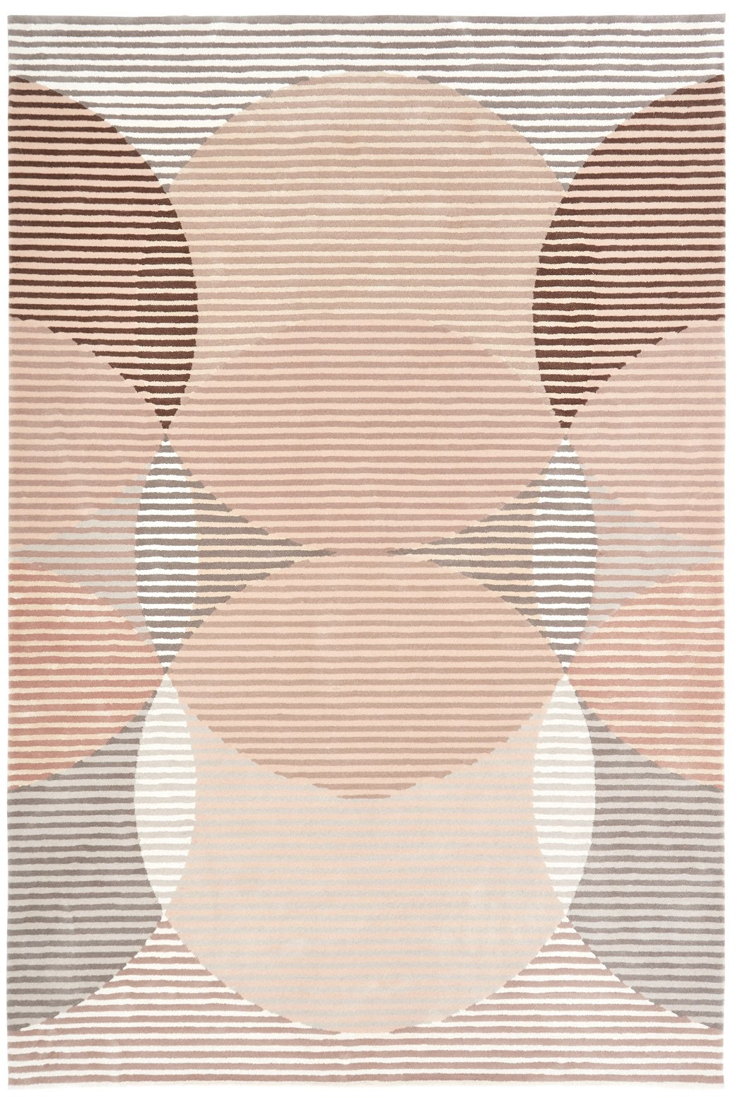 Sinking Rounds Nude Viscose Luxury Rug