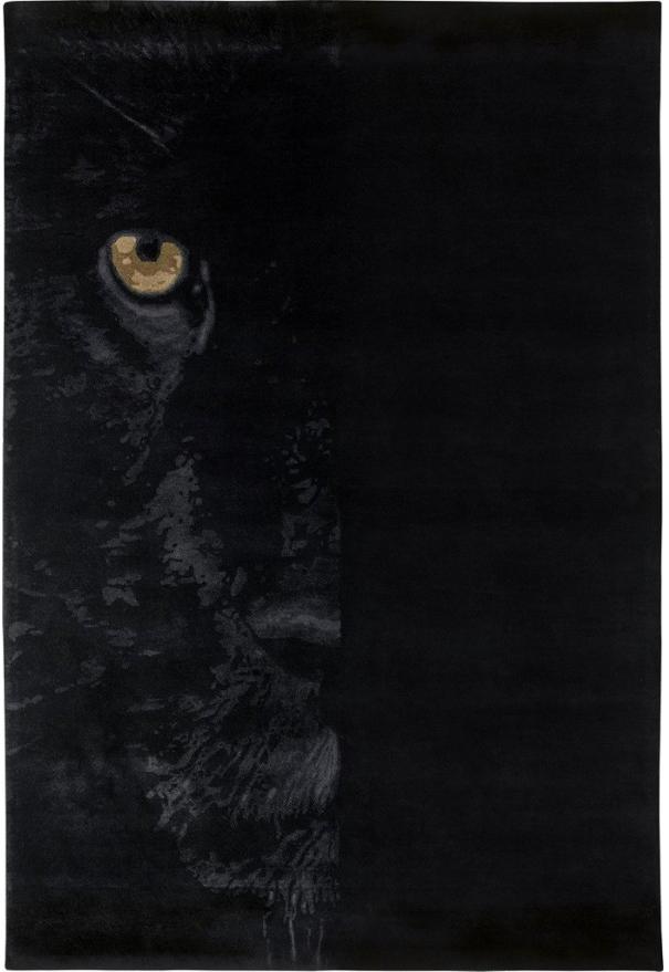 Panther Black Designer Hand Tufted Wool Designer Carpet