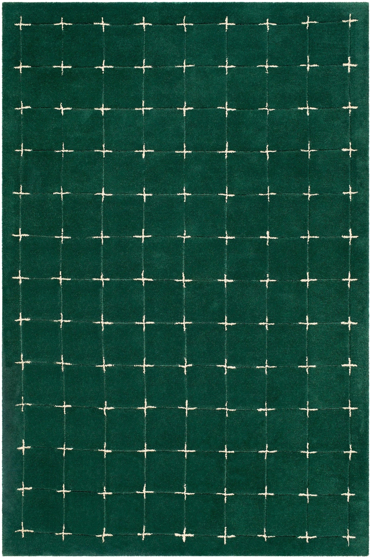 Green Indian Hand Tufted Rug