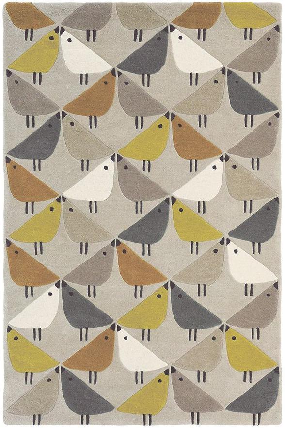 Birds Multicolor Hand Tufted Woolen Rug