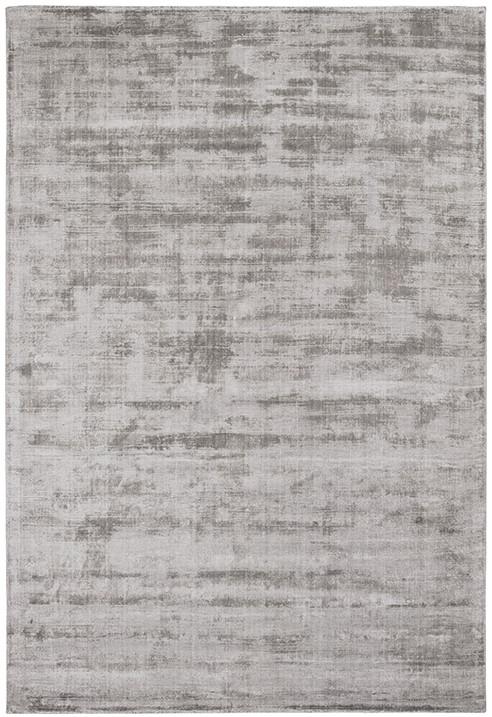 Shiny Light Grey Viscose Rug