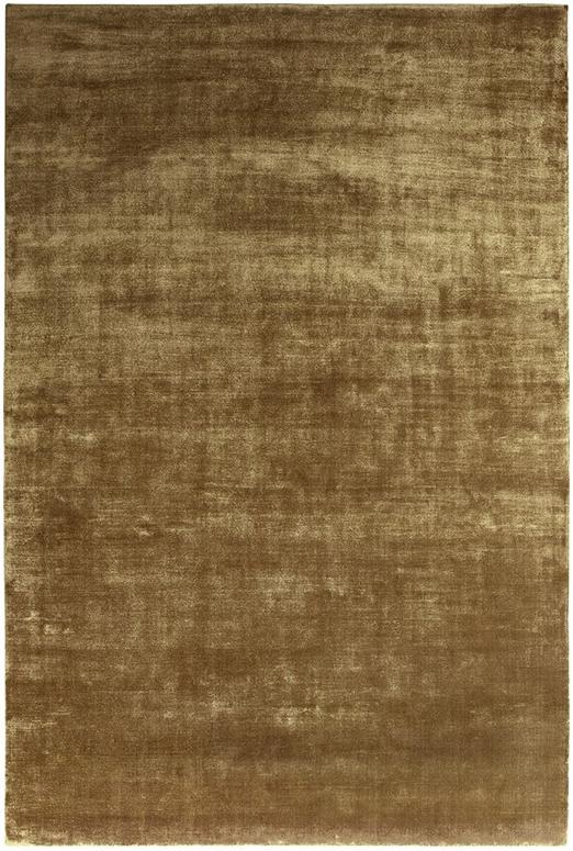 Plain Viscose Gold Hand-Loomed Rug