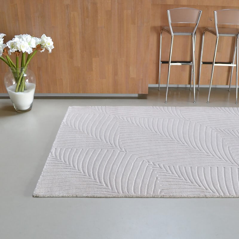 Beige Hand Tufted Woolen Rug