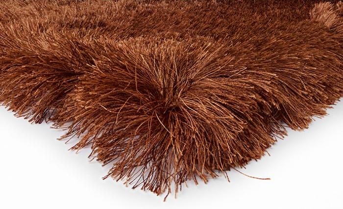 Bronze Handcrafted Microfiber Solid Super Soft Shaggy Carpet