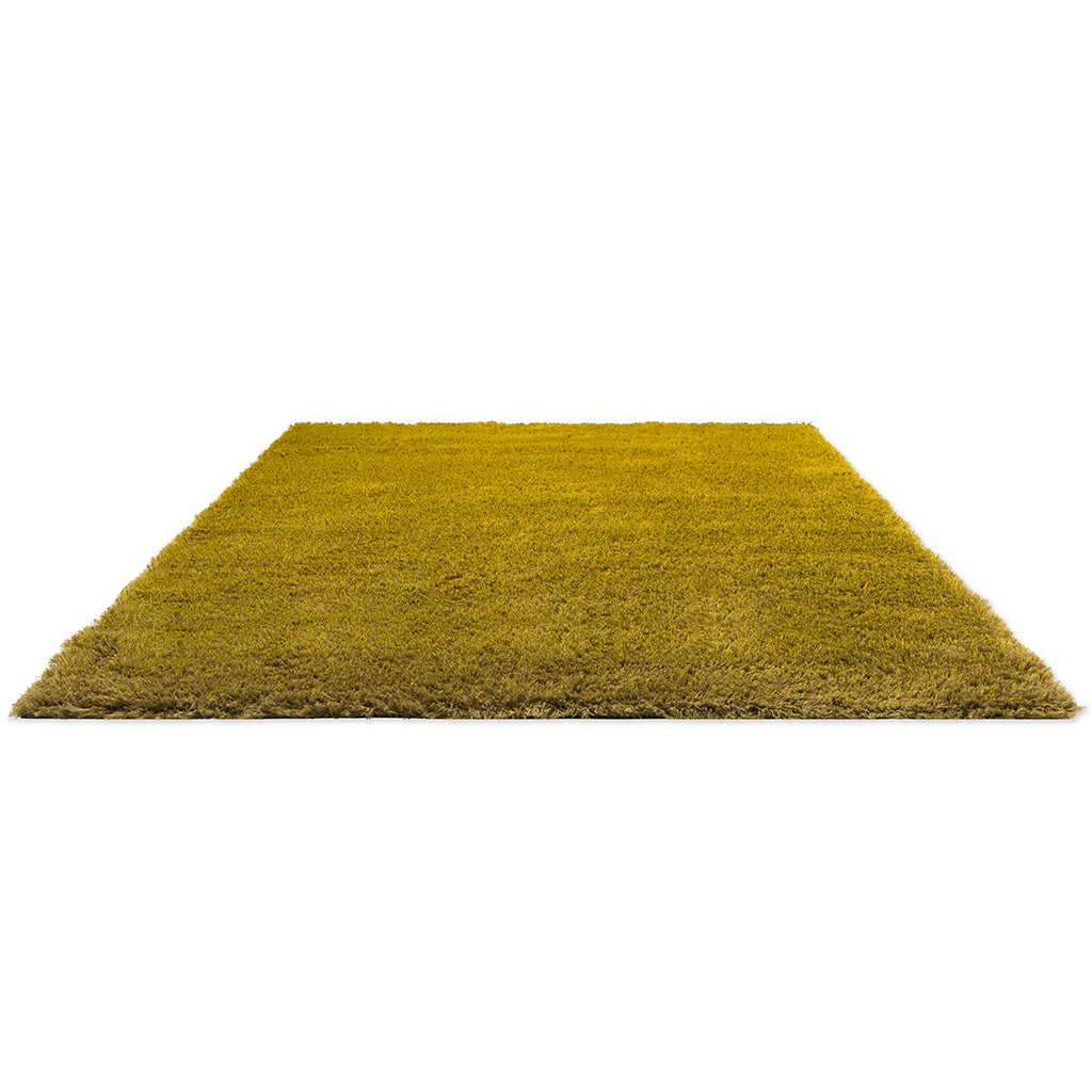 Olive Handcrafted Microfiber Solid Super Soft Shaggy Carpet