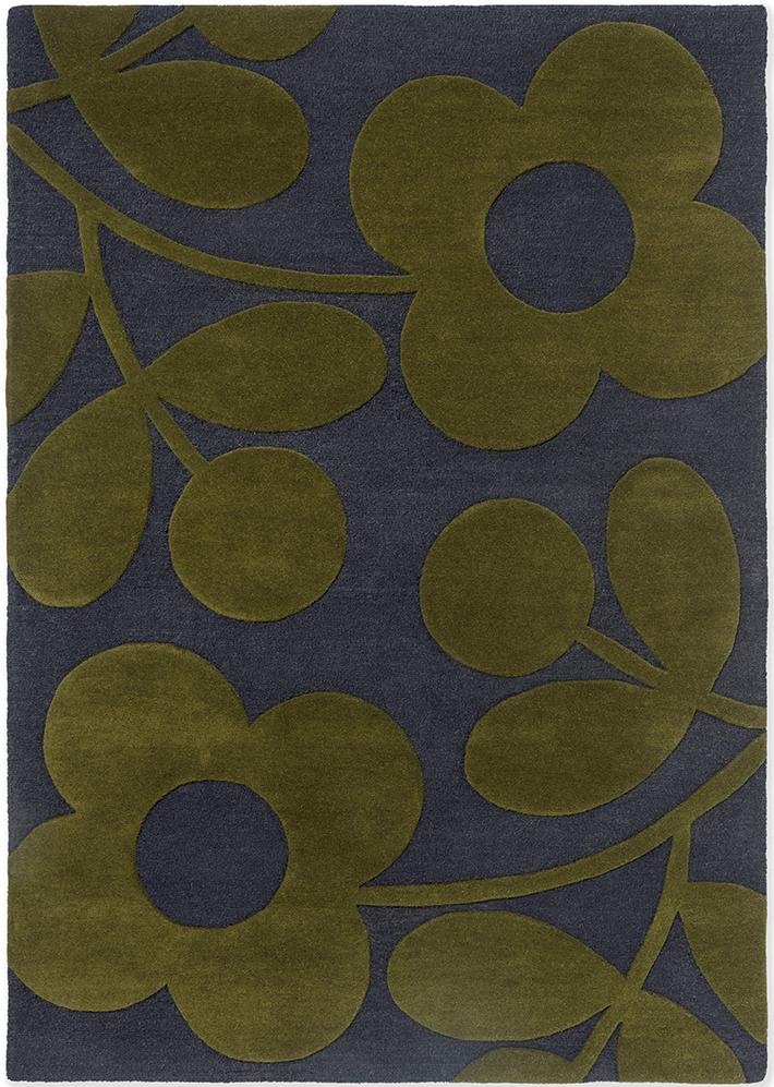 Sprig Green Designer Hand Tufted Wool Designer Carpet