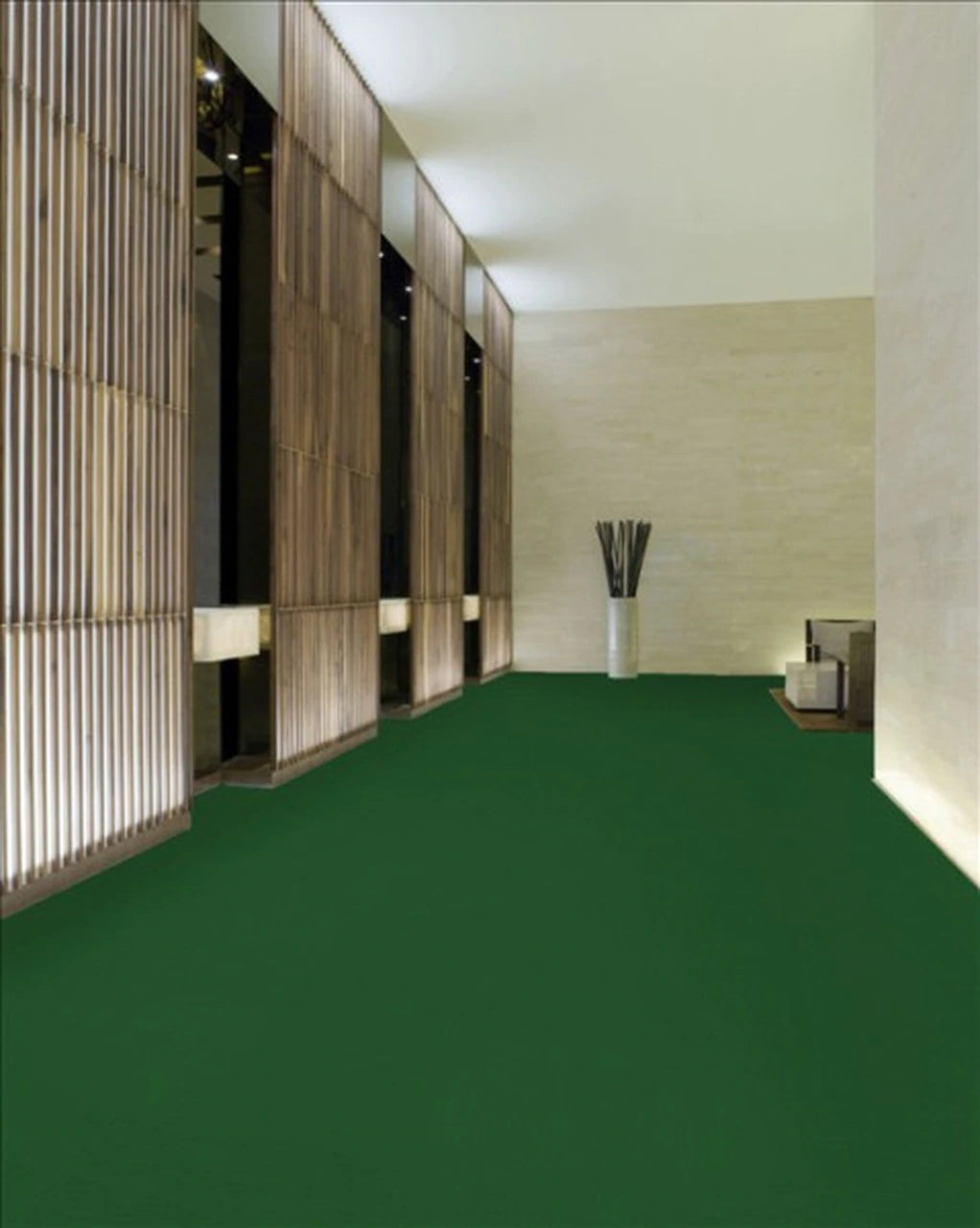 Width 2 Feet  Green Plain Solid Carpet for Stage, Exhibition 3MM