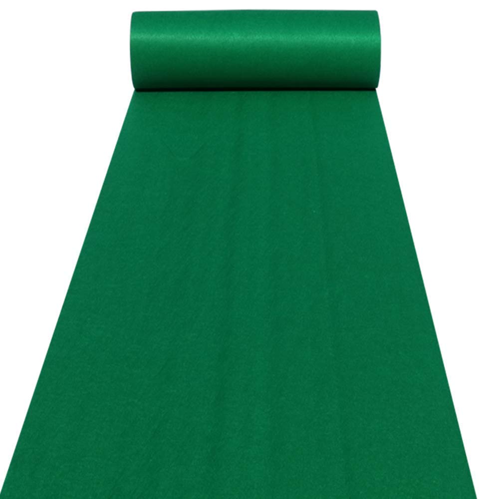 Width 2 Feet  Green Plain Solid Carpet for Stage, Exhibition 3MM