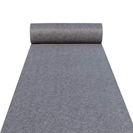 Width 2 Feet Grey Plain Solid Carpet for Stage, Exhibition 3MM