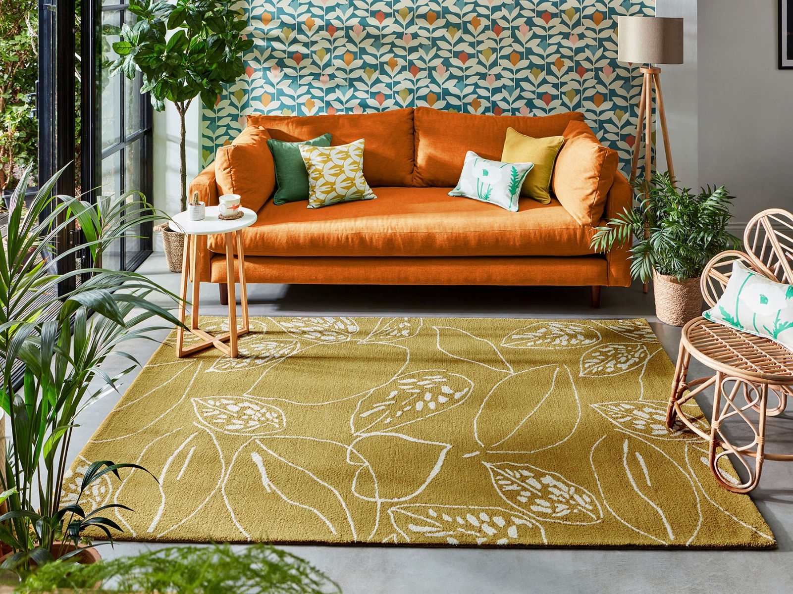 Citrus Floral Multicolour Wool Hand Tufted Rug