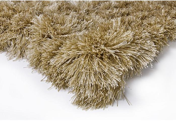 Beige Handcrafted Microfiber Solid Super Soft Shaggy Carpet