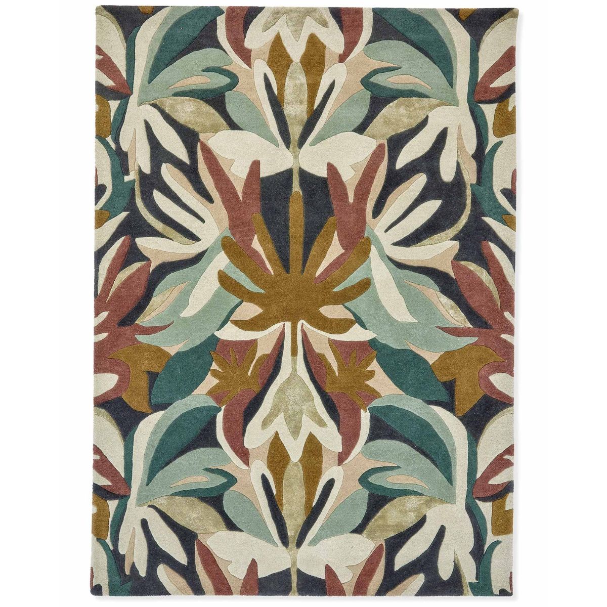 Exira Rug Vibrant Floral Ixora Rugs Soft Texture 8x11 Jewel Carpet