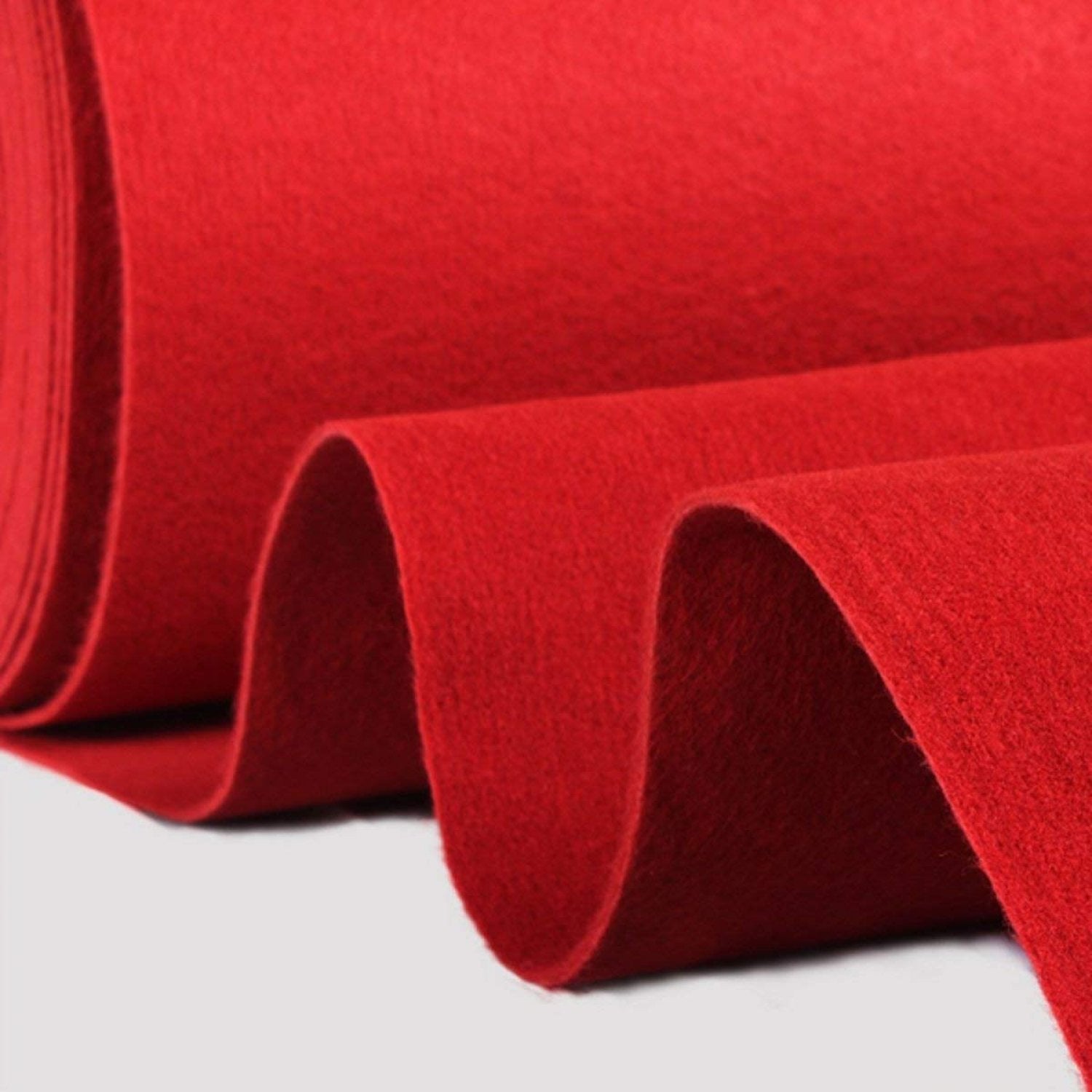 Width 2 Feet Red Plain Solid Carpet for Stage, Exhibition 3MM