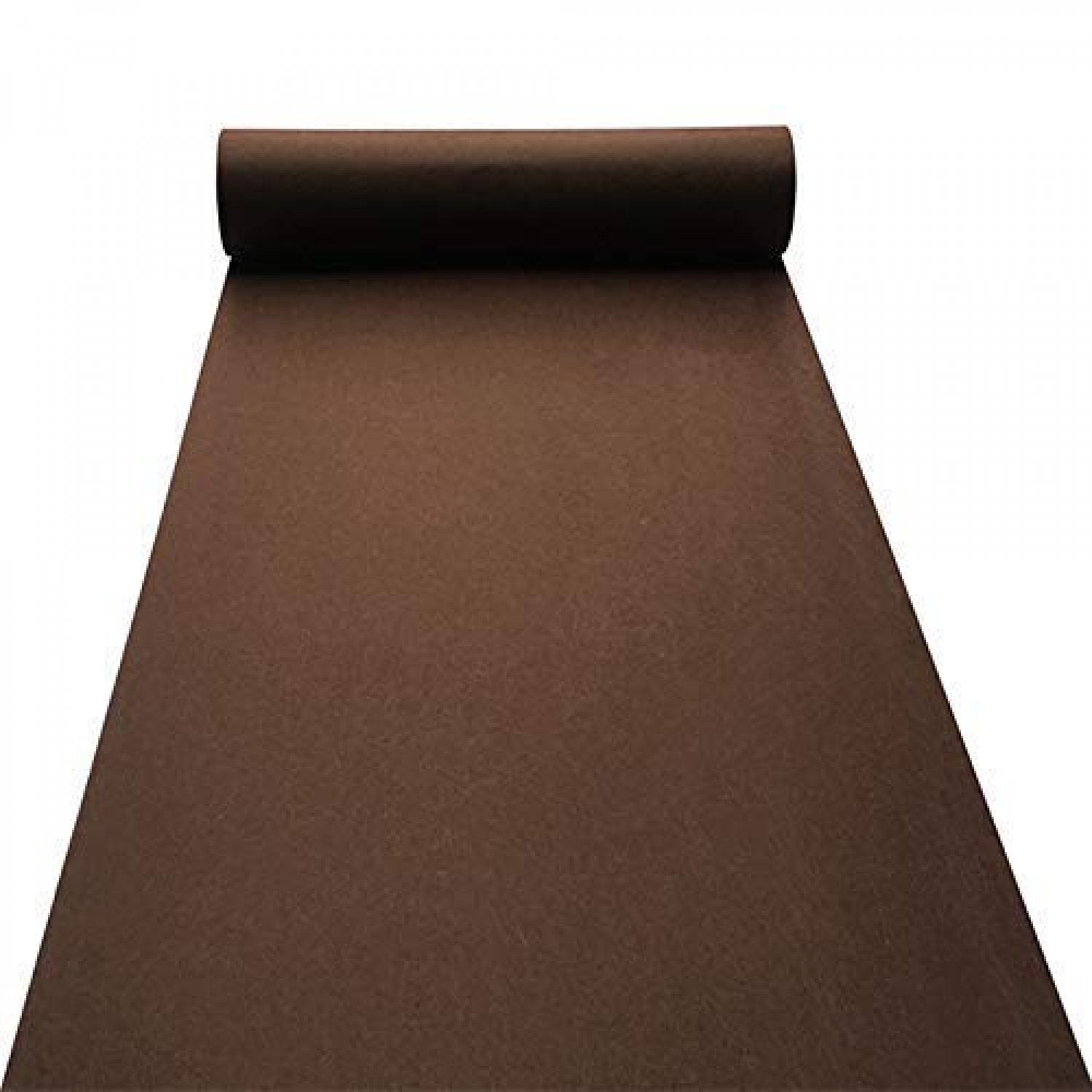 Width 2 Feet  Brown Plain Solid Carpet for Stage, Exhibition 3MM