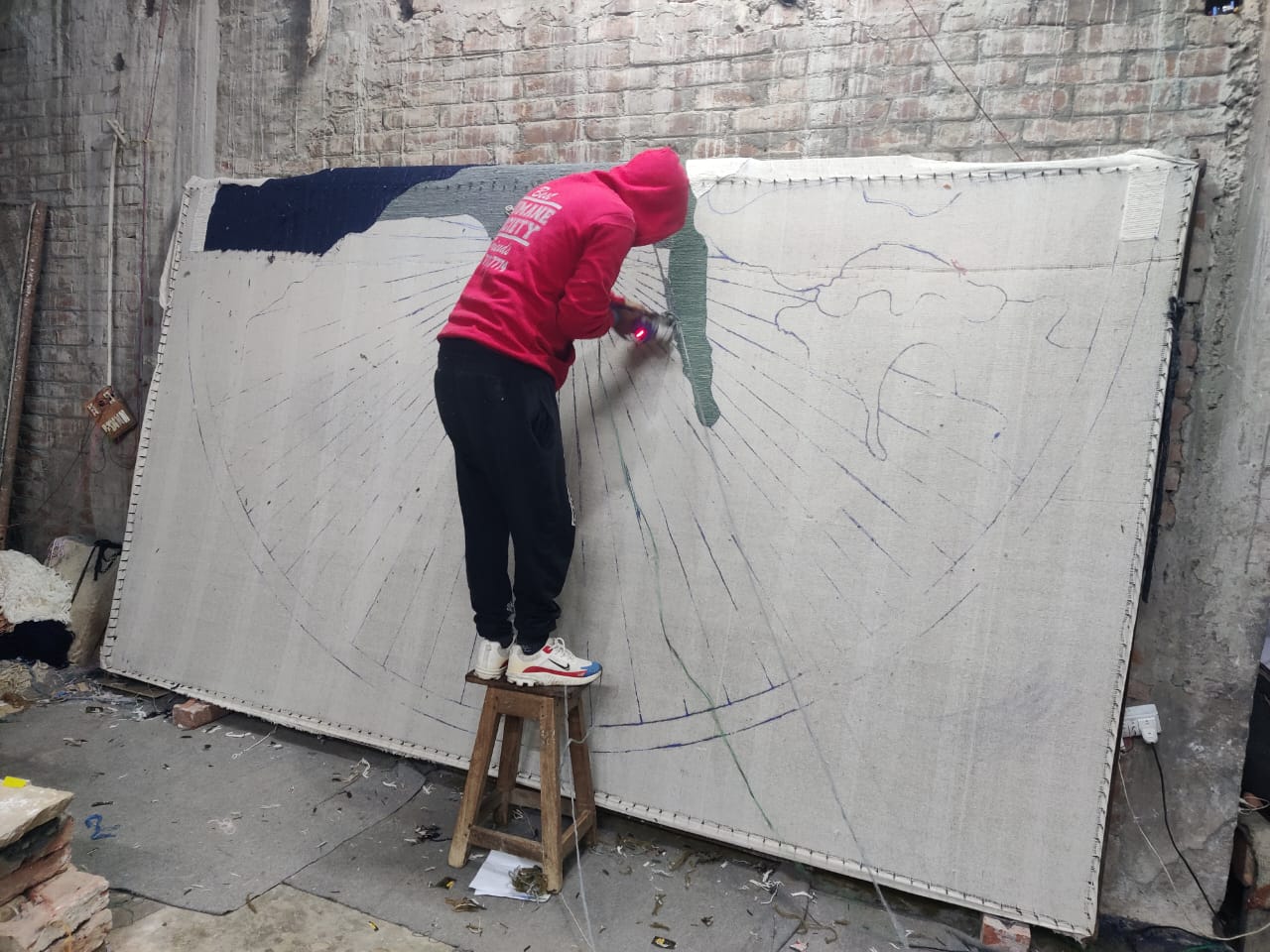 Contexture Multicolor Irregular Handmade Rug