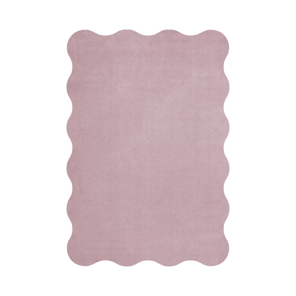 Scallop Lavender New Zealand Wool Hand Tufted Area Rug