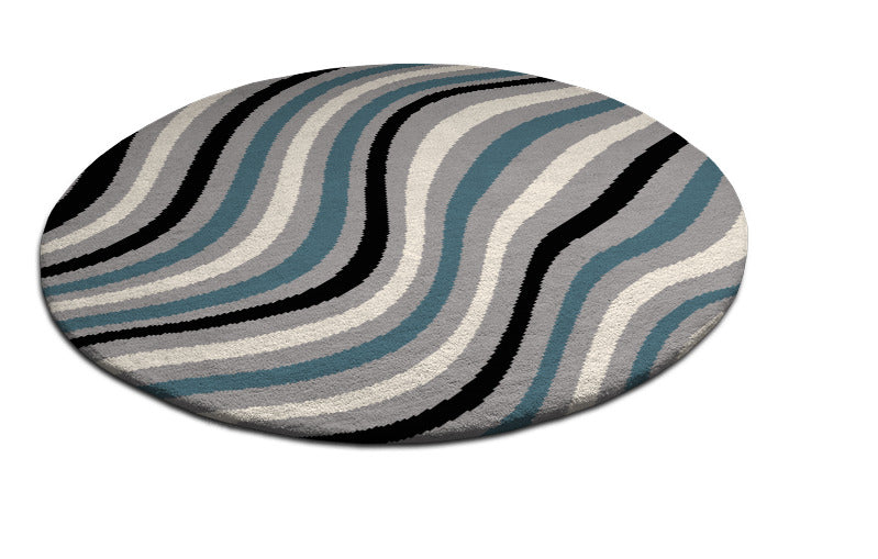 Whirly Hand Tufted Round Wool Rug