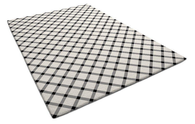 Plaid Hand Tufted Wool Carpet