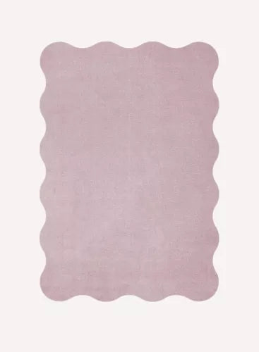 Scallop Lavender New Zealand Wool Hand Tufted Area Rug