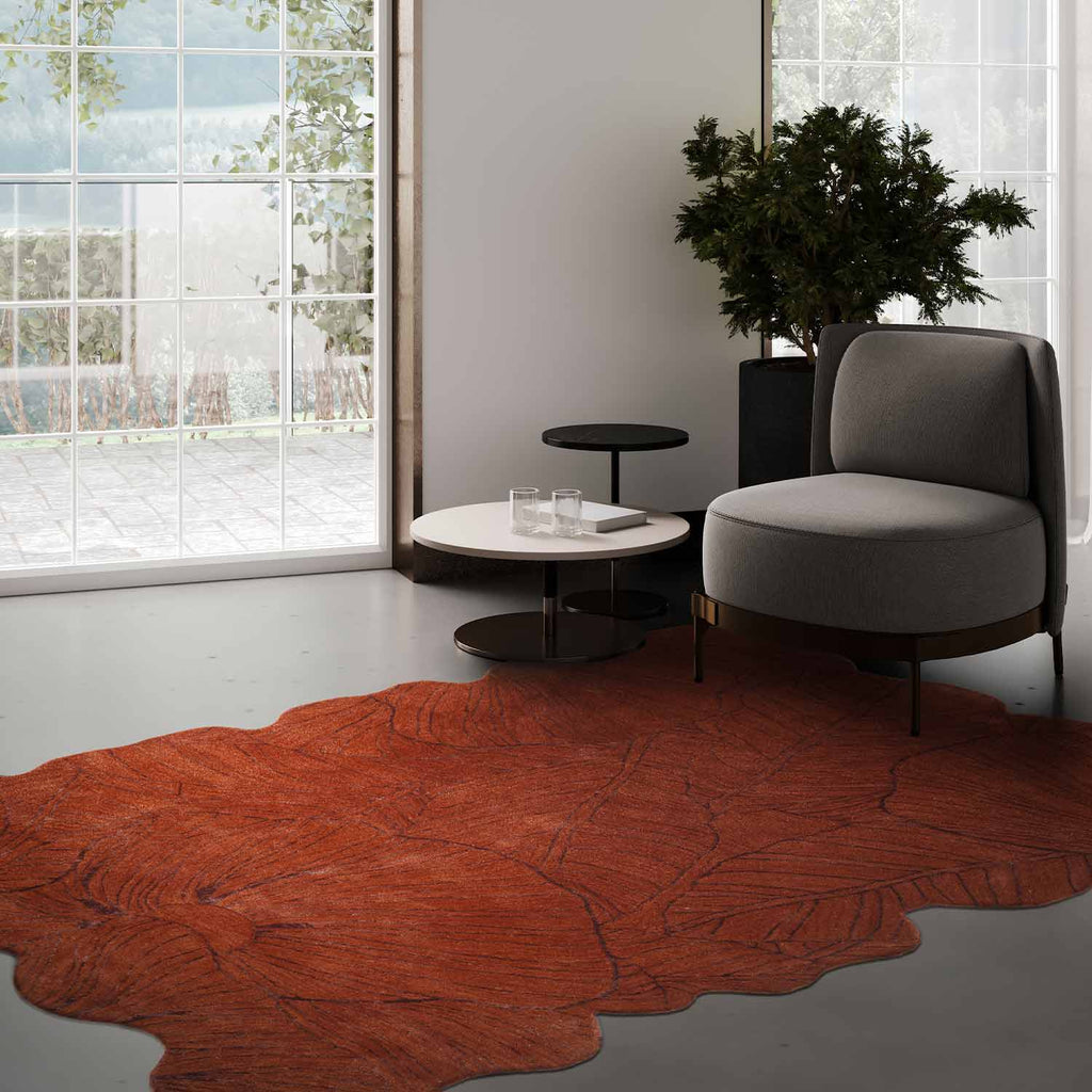 Brown Irregular Handmade Rug