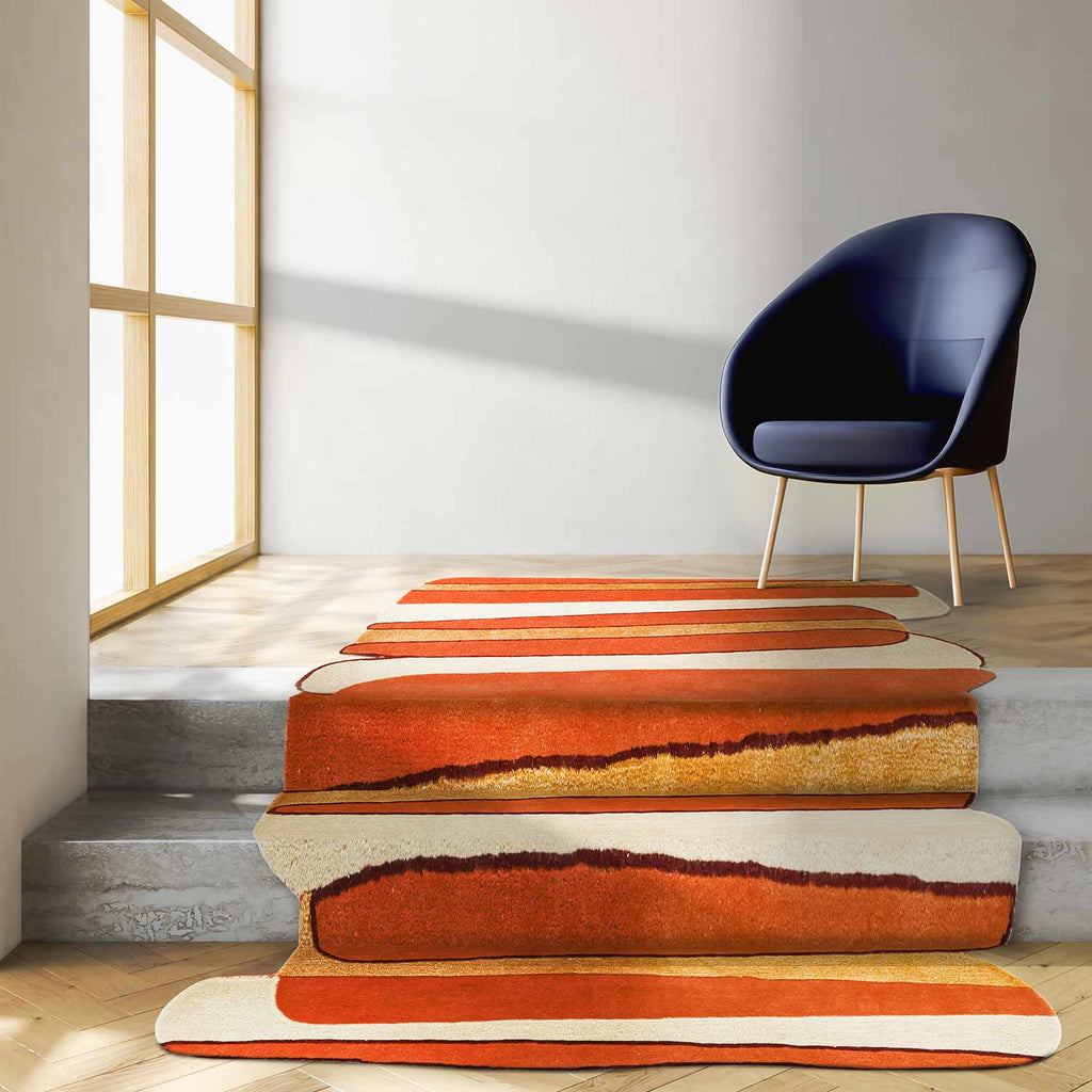 Hotdog Multicolor Irregular Handmade Rug