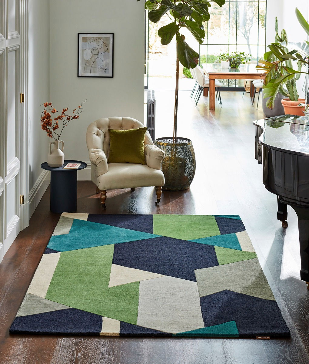 Multicolor Designer Hand Tufted Wool Designer Carpet