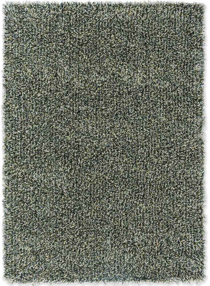 Green Handcrafted Microfiber Solid Super Soft Shaggy Carpet