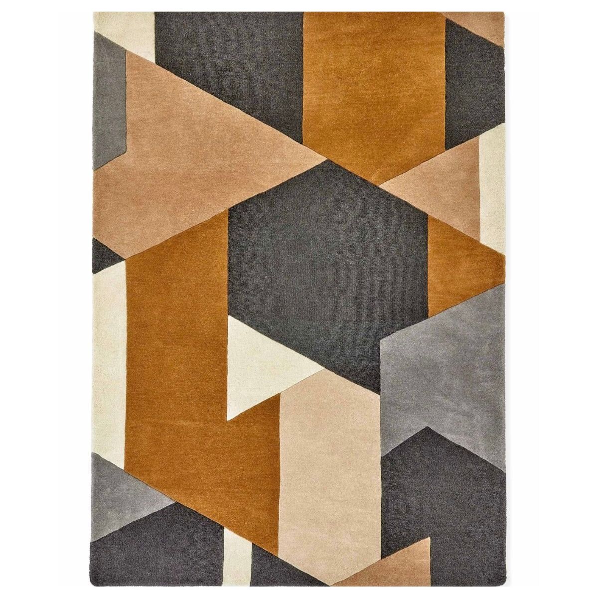 Rhombus Hand Tufted Wool Designer Carpet