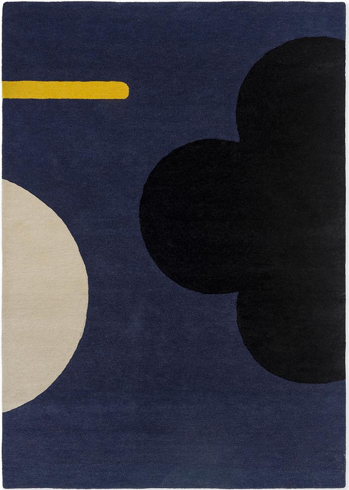 Flower Navy Hand Tufted Rug